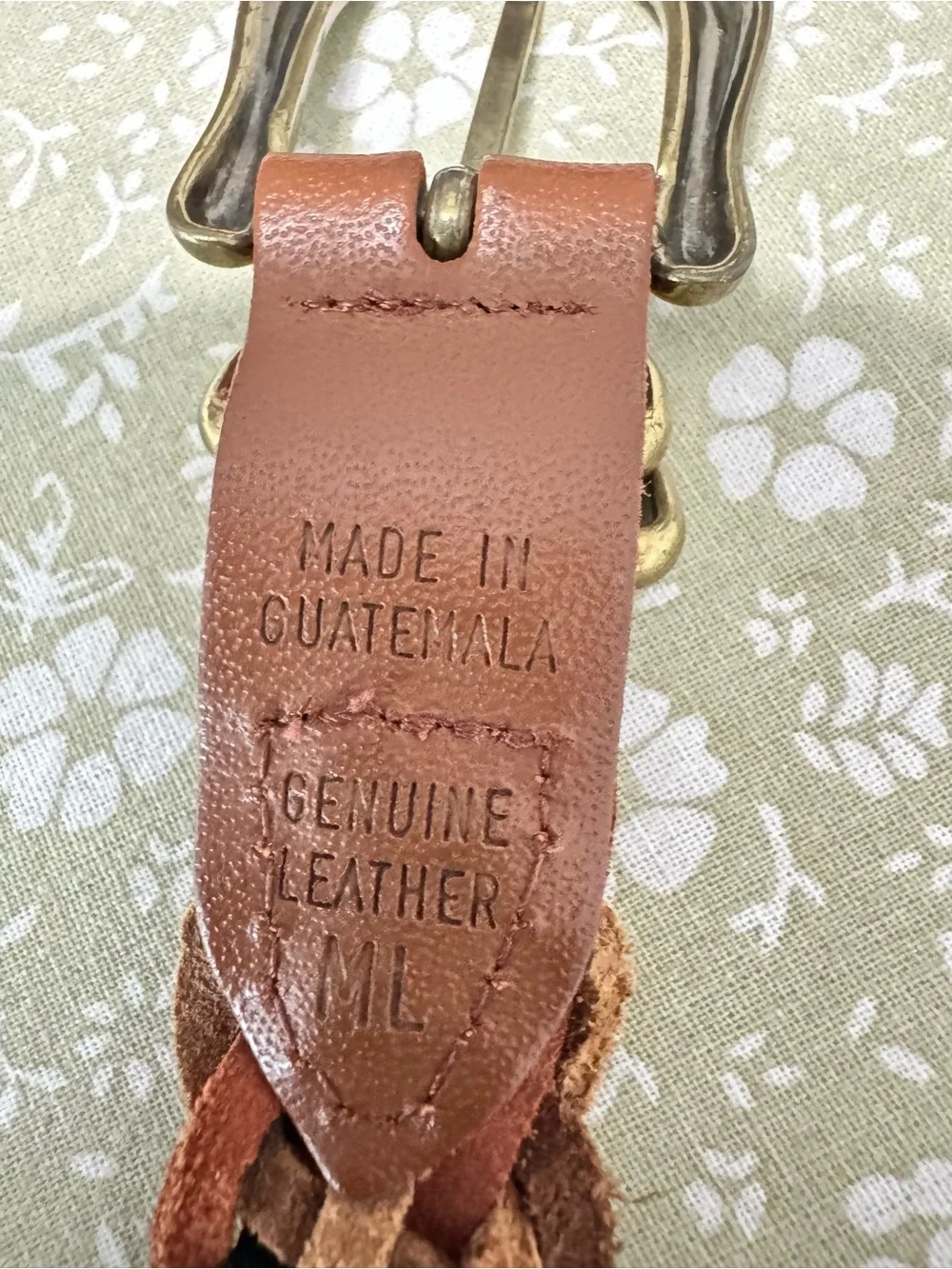 Colorful Braided Belt - Genuine Guatemalan Leather - Women's Size M/L